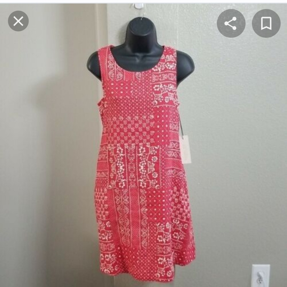 Rachel Zoe A-Line Mia Linen Print Dress w/Pockets-NEW! - Picture 4 of 14